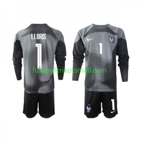 Fußballtrikots Frankreich LLORIS 1 Torwart Kinder FIFA WM 2022 Langarm Heimtrikotsatz kaufen